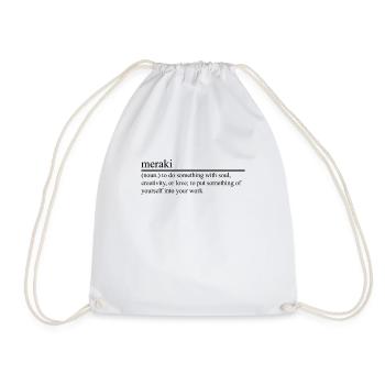 Meraki - Drawstring Bag - white - Front