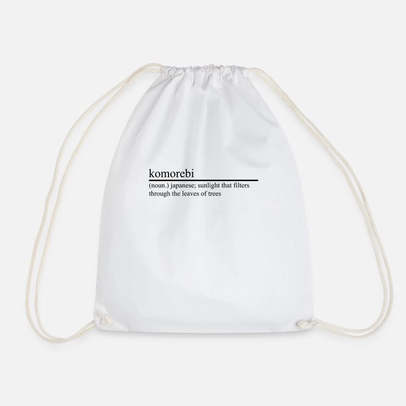 Komorebi - Drawstring Bag - white