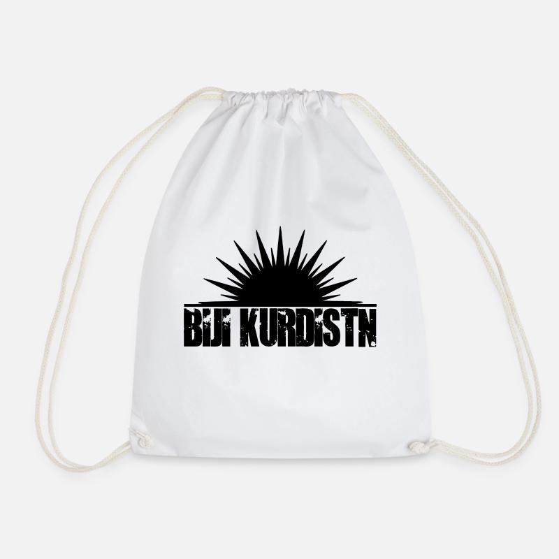 Kurdistan - Drawstring Bag - white