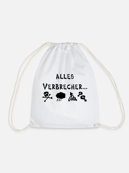 alles Verbrecher - Turnbeutel - Weiß
