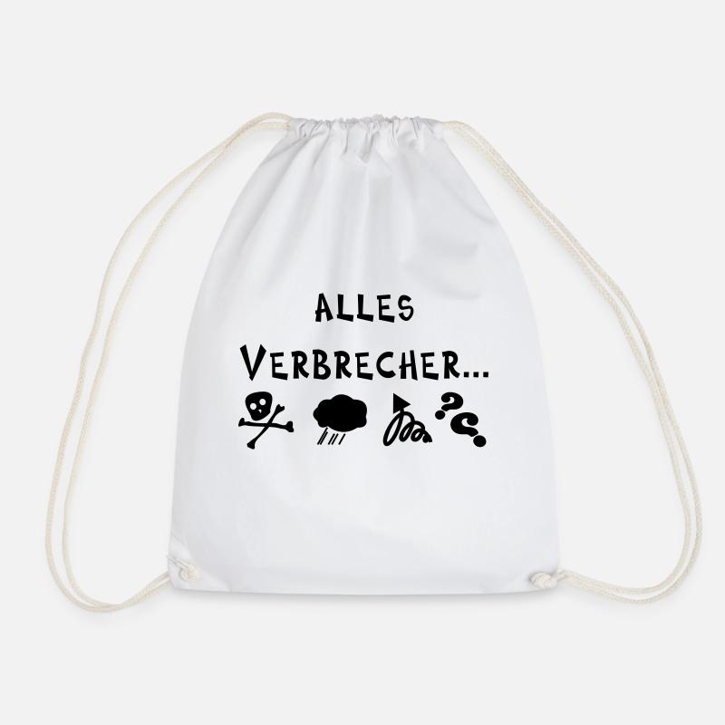 alles Verbrecher - Turnbeutel - Weiß