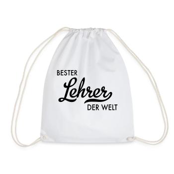 Bester Lehrer der Welt - Turnbeutel - Weiß - Vorne