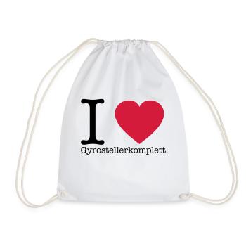 I Love Gyrosteller komplett - Turnbeutel - Weiß - Vorne