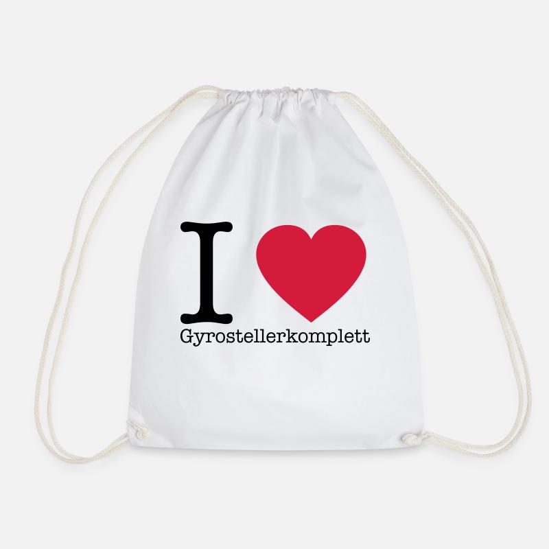 I Love Gyrosteller komplett - Turnbeutel - Weiß