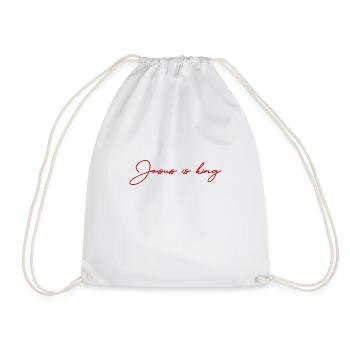 Jesus is king - Drawstring Bag - white - Front