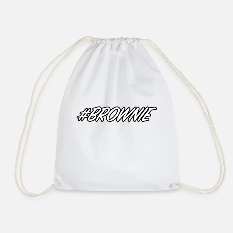 BROWNIE - Drawstring Bag - white