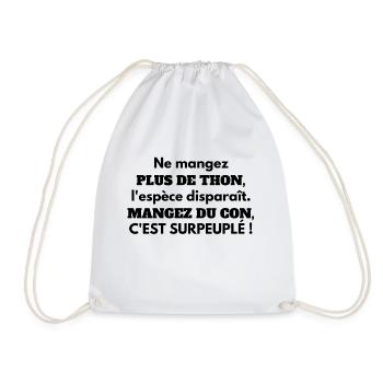 Blague sur les cons - Sac de sport léger - blanc - Devant