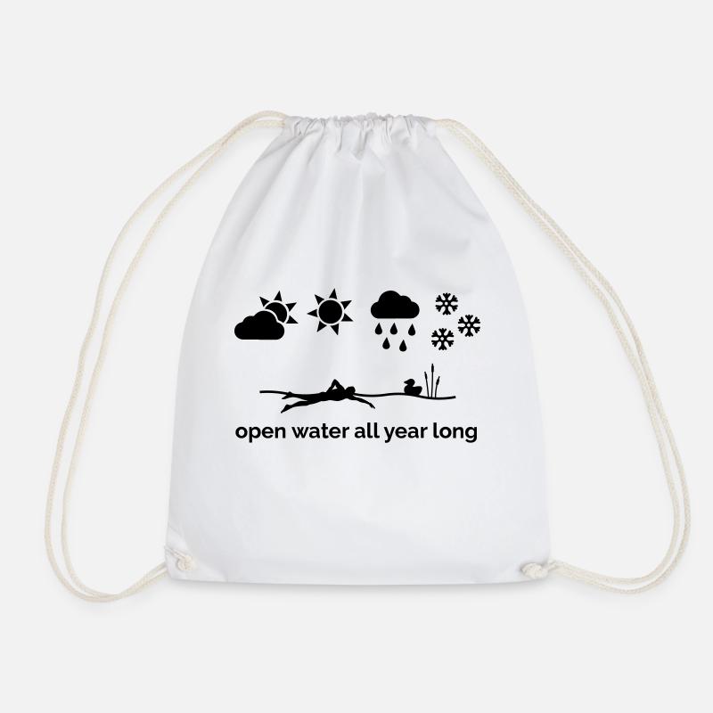 Open water all year long - Turnbeutel - Weiß