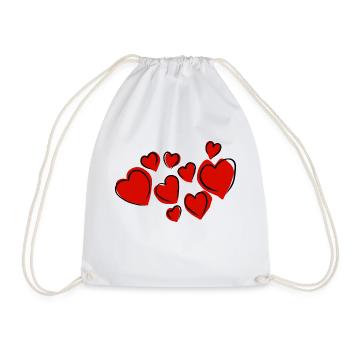 Coeur st valentin - Sac de sport léger - blanc - Devant