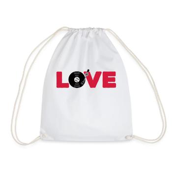 Love Vinyl 2C color change - Drawstring Bag - white - Front