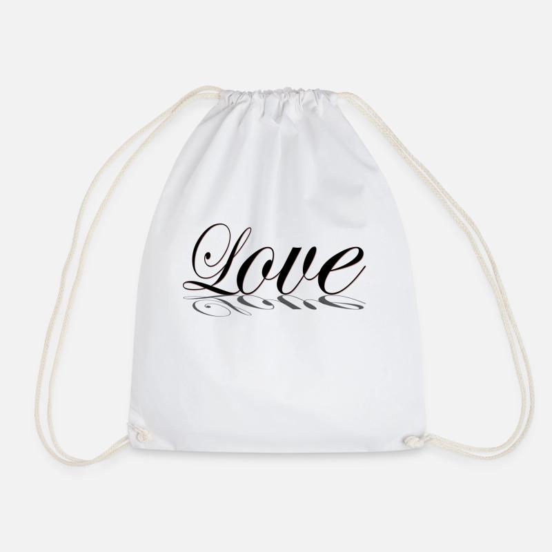 love Liebe mit schatten - Turnbeutel - Weiß