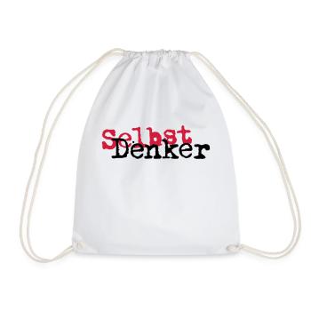 Self-thinker 2c color change possible - Drawstring Bag - white - Front