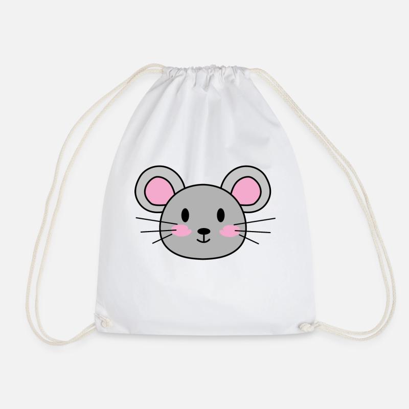 Maus - Turnbeutel - Weiß