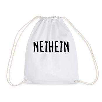 Neihein Nö Nein Nee Mach Ich Nicht Stur Geschenk - Turnbeutel - Weiß - Vorne