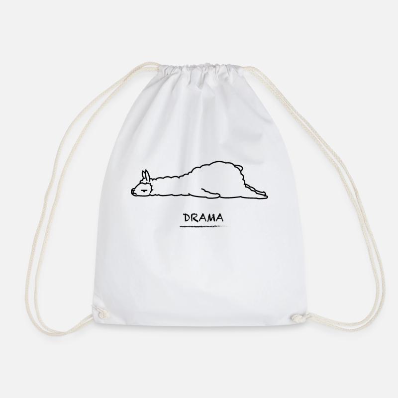 DRAMA (llama) - Drawstring Bag - white