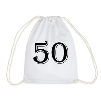 50 - Drawstring Bag - white - Front