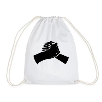 hands 01 - Drawstring Bag - white - Front