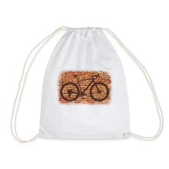 Vélo de gravier devant le mur - Sac de sport léger - blanc - Devant
