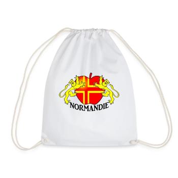 Normandy coat of arms - Drawstring Bag - white - Front