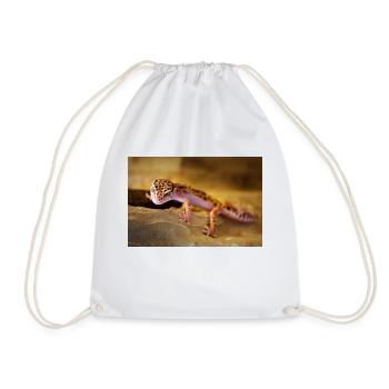 Gecko, Leopard Gecko, Reptile - Drawstring Bag - white - Front