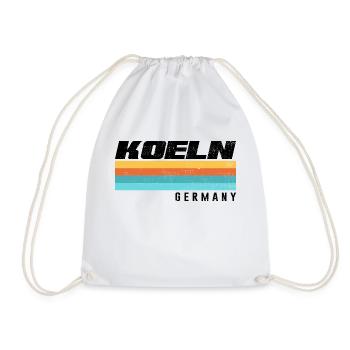 Köln Stadt Deutschland Retro - Turnbeutel - Weiß - Vorne