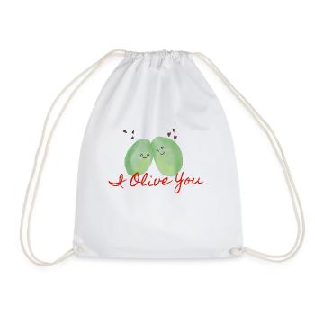 Olive - Drawstring Bag - white - Front