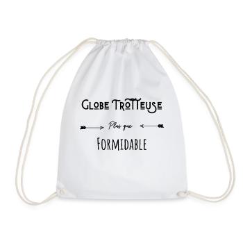 Globe trotteuse formidable humour citation - Sac de sport léger - blanc - Devant