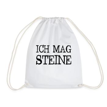 Ich mag Steine - Stein - Geologie - Geologe - Turnbeutel - Weiß - Vorne