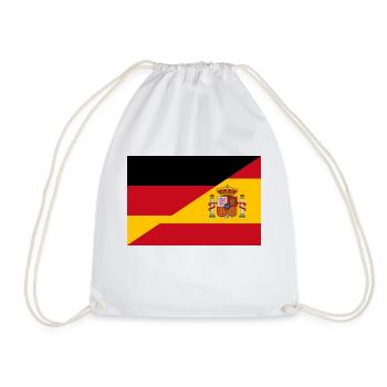 Germany Spain Flag Football Espana - Drawstring Bag - white - Front