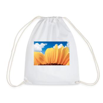 Sunflower Close-Up - Drawstring Bag - white - Front