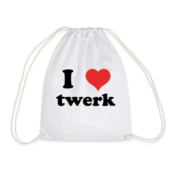 i love twerk - Turnbeutel - Weiß - Vorne