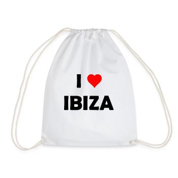 I love Ibiza - Spanien - Spain - Balearen - Turnbeutel - Weiß - Vorne