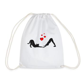 Chat - Sac de sport léger - blanc - Devant