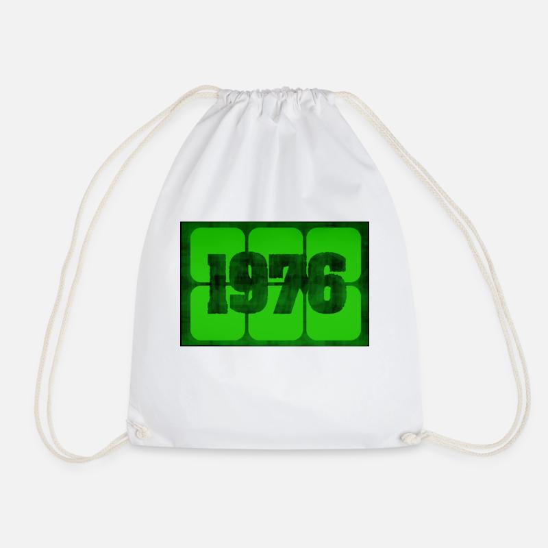 Born in 1976 - Drawstring Bag - white