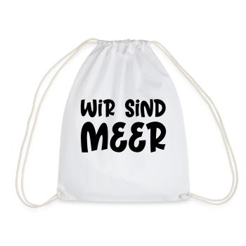 Wir sind meer - Turnbeutel - Weiß - Vorne