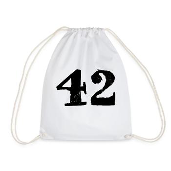 42 Zahl Trikot - Turnbeutel - Weiß - Vorne