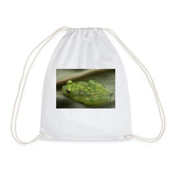 Hyalinobatrachium valerioi - Glass frog - Drawstring Bag - white - Front