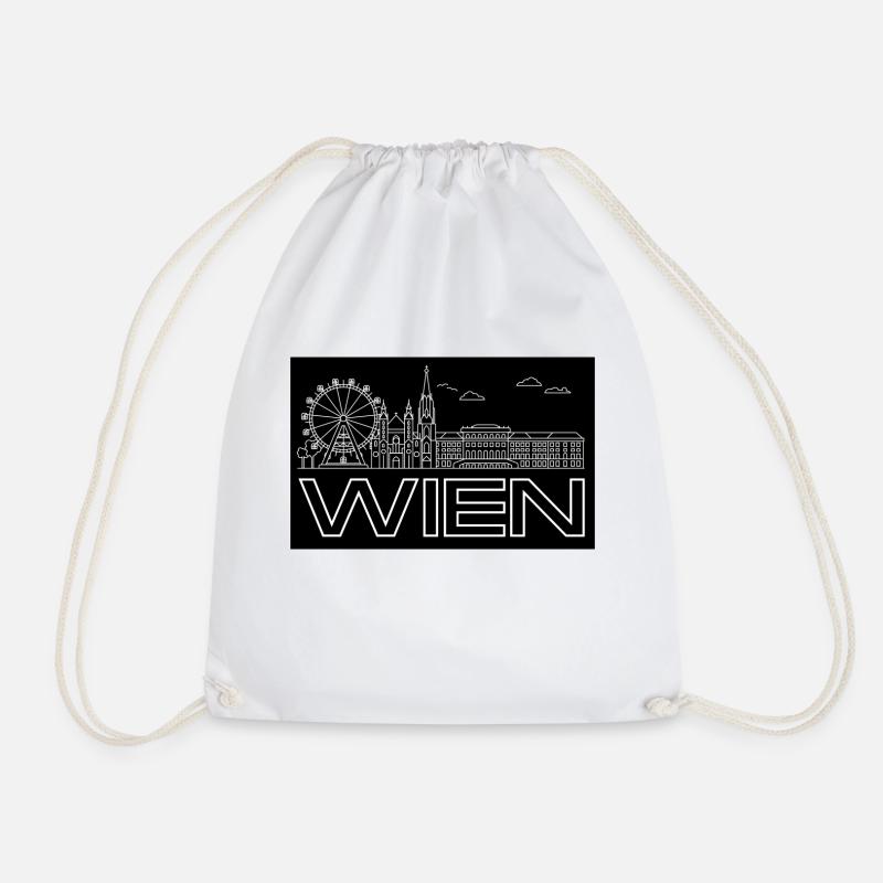 Wien - mit Skyline - Turnbeutel - Weiß