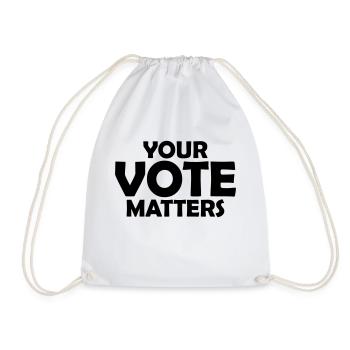 your vote matters Zitat - Turnbeutel - Weiß - Vorne