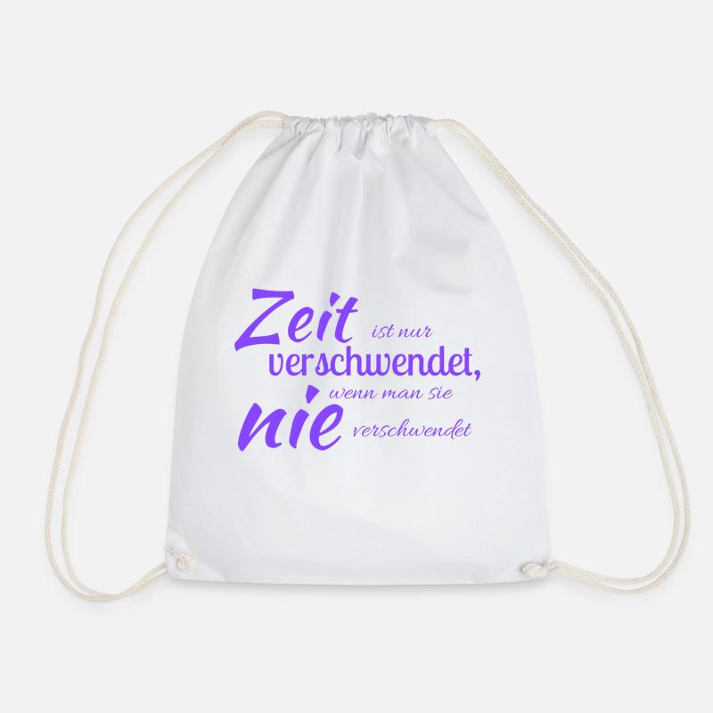 Zeitverschwendung - Turnbeutel - Weiß