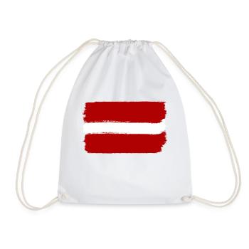 Regard du drapeau de Lettonie utilisé - Sac de sport léger - blanc - Devant