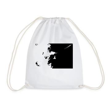 airplane - Drawstring Bag - white - Front