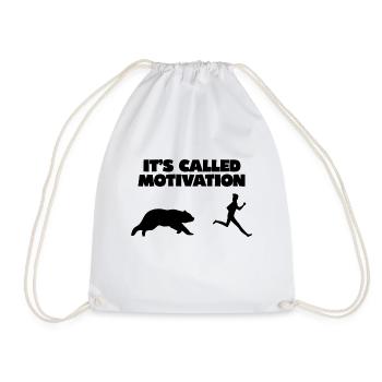 It is Called Motivation - Drawstring Bag - white - Front