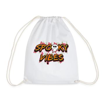 Sweet Ghosts Halloween Sayings Spooky Vibes - Drawstring Bag - white - Front