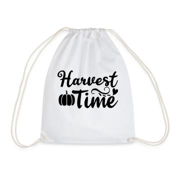 10 harvest time - Drawstring Bag - white - Front