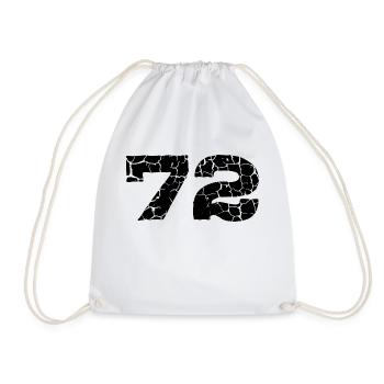 72 Zahl Trikot - Turnbeutel - Weiß - Vorne