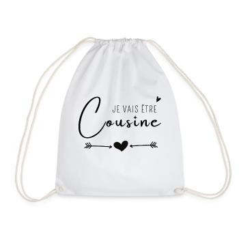 Je vais être cousine - Sac de sport léger - blanc - Devant