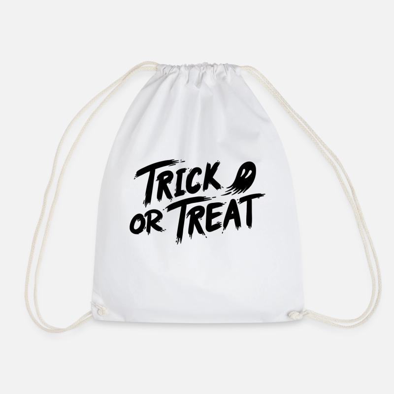 Trick or Treat - Drawstring Bag - white