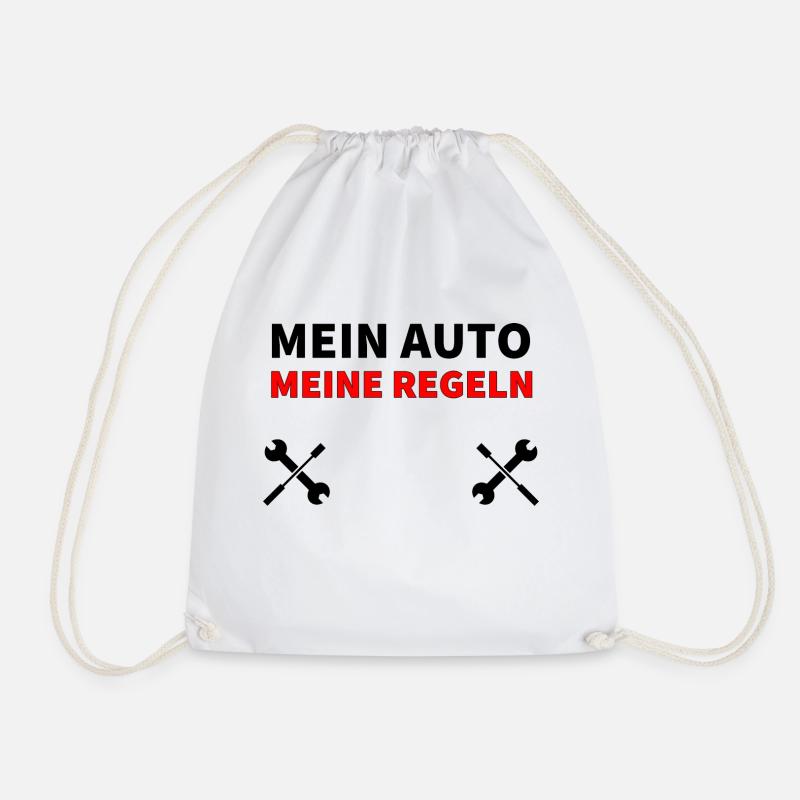 Auto - Turnbeutel - Weiß
