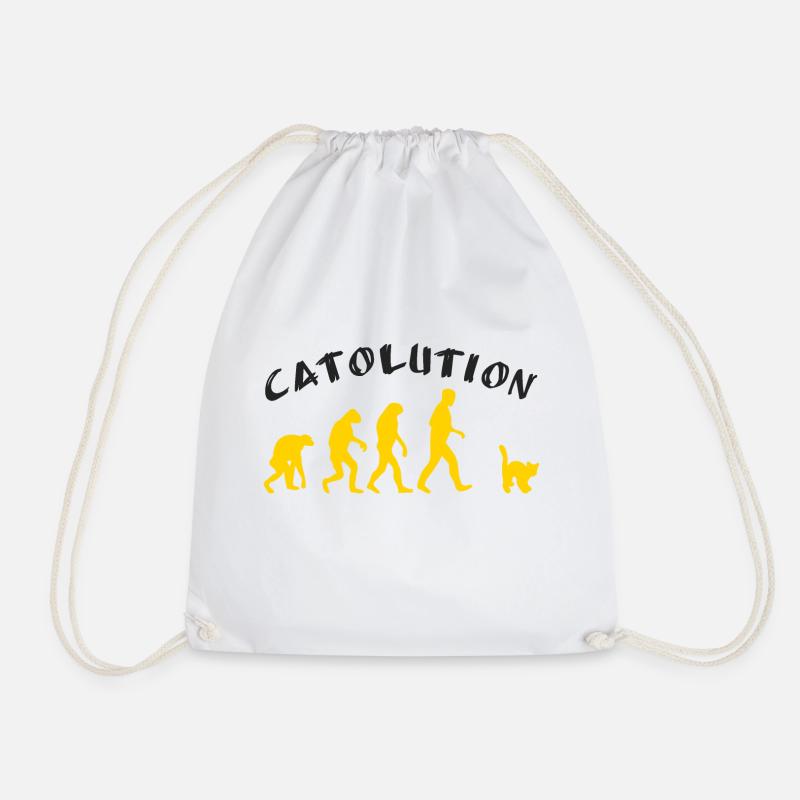 Catolution - Drawstring Bag - white